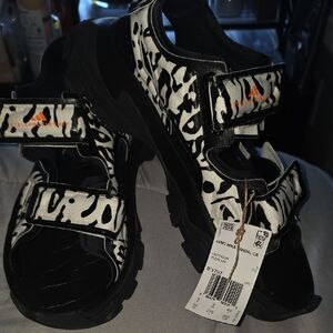 Adidas by Stella McCartney Black and White Sandals